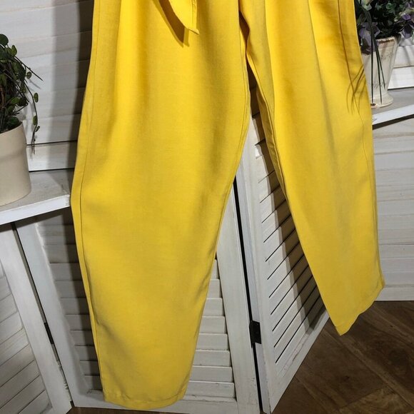 BCBGeneration Yellow Strapless Jumpsuit Rayon Blend - Small - Picture 15 of 16